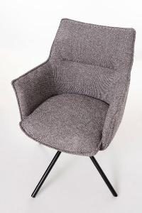Silla Rose giratoria 360º. Tapizado gris de 2 colores. 89*63*63 cm