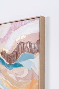 Set de 2 cuadros al óleo. Marco de madera. 60*90 cm/ud.