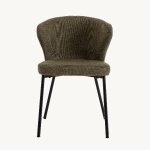 Silla Vega, tapizado verde.  82*50,5*60 cm