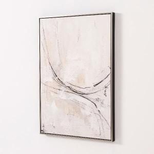 Set de 2 cuadros al óleo con marco de madera. 60*90 cm/ud.