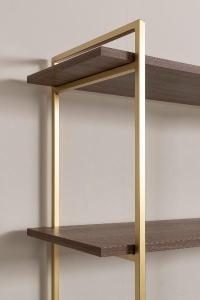 Estantería Dalt 3 bases metal oro 150 cm