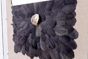 Cuadro vitrina con marco de metracrilato. 60*60 cm