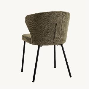 Silla Vega, tapizado verde.  82*50,5*60 cm