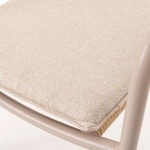 Silla Macarella blanca y asiento beige