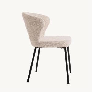 Silla Vega, tapizado beige. 83*50.5*60 cm