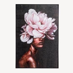 Cuadro oleo marco nego 80*120 cm