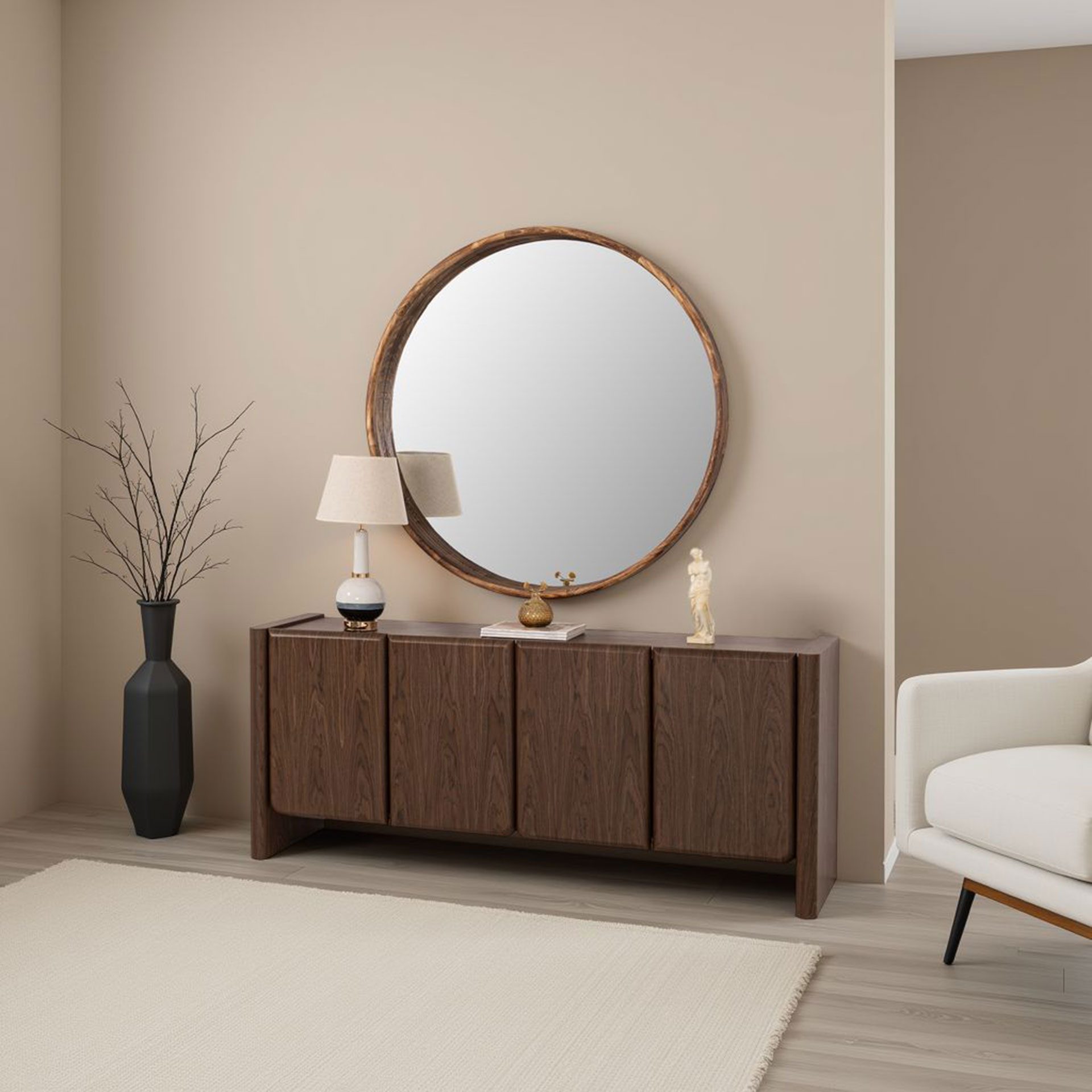 Aparador Gio chapa nogal 180*45*75.5 cm