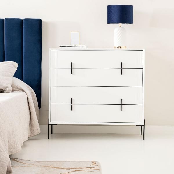 COMODA MILAN LACADA 4 CAJONES. GUIA FRENO 97*100*40 CM