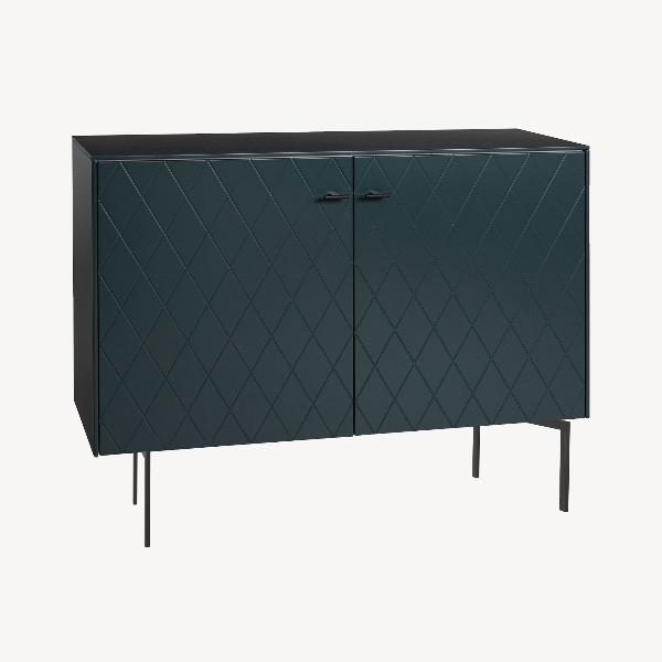 CONSOLA DIAMOND 2 PUERTAS, VISAGRA FRENO 121*80.5*40 CM. LACADO VERDE OSCURO