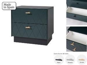 Mesita Diamond 2 C lacado verde 51*50*34 cm