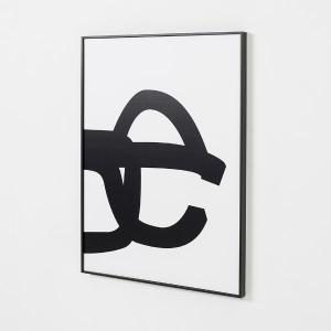 Set de 2 láminas impresas con marco de madera de color negro. 50*70cm/ud