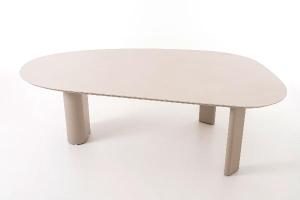 Mesa exterior blanco y tapa ceramica 180*90*75 cm