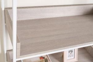 Estanteria Nur metal blanco estantes gris 160 cm