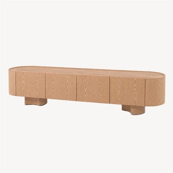 MUEBLE TV POMPEYA. 3 PUERTAS CHAPA ROBLE. 221*45.5*50 CM