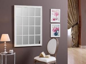 Espejo ventana blanco decapado 115*80