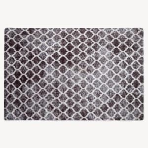 ALFOMBRA ESTAMPADO PLATA Y NEGRO. 160*230 CM