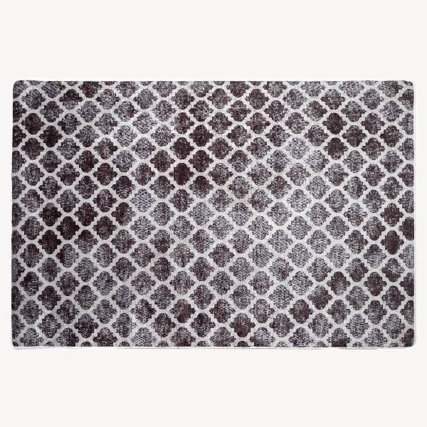 ALFOMBRA ESTAMPADO PLATA Y NEGRO. 160*230 CM