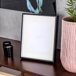 Portafotos vitrina paspartú doble negro 15*20 cm