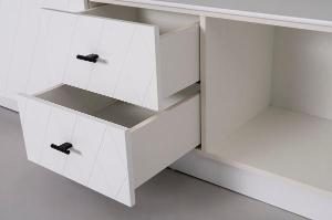 Mueble TV Diamond 3 P + 2 C lacado blanco 222*50*40 cm