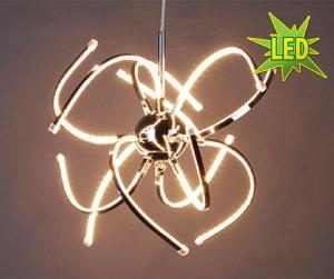 Lámpara de techo led cromada. 120*40*40 cm