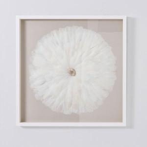 Cuadro vitrina con marco madera 80*80 cm