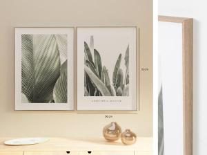 Set de 2 cuadros con marco de madera 50*70 cm/ud.