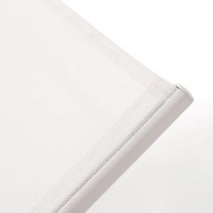 Lettino prendisole reclinabile Sofia, alluminio bianco e textilene bianco
