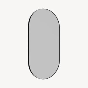 Miroir ovale en résine noir 150*80 cm