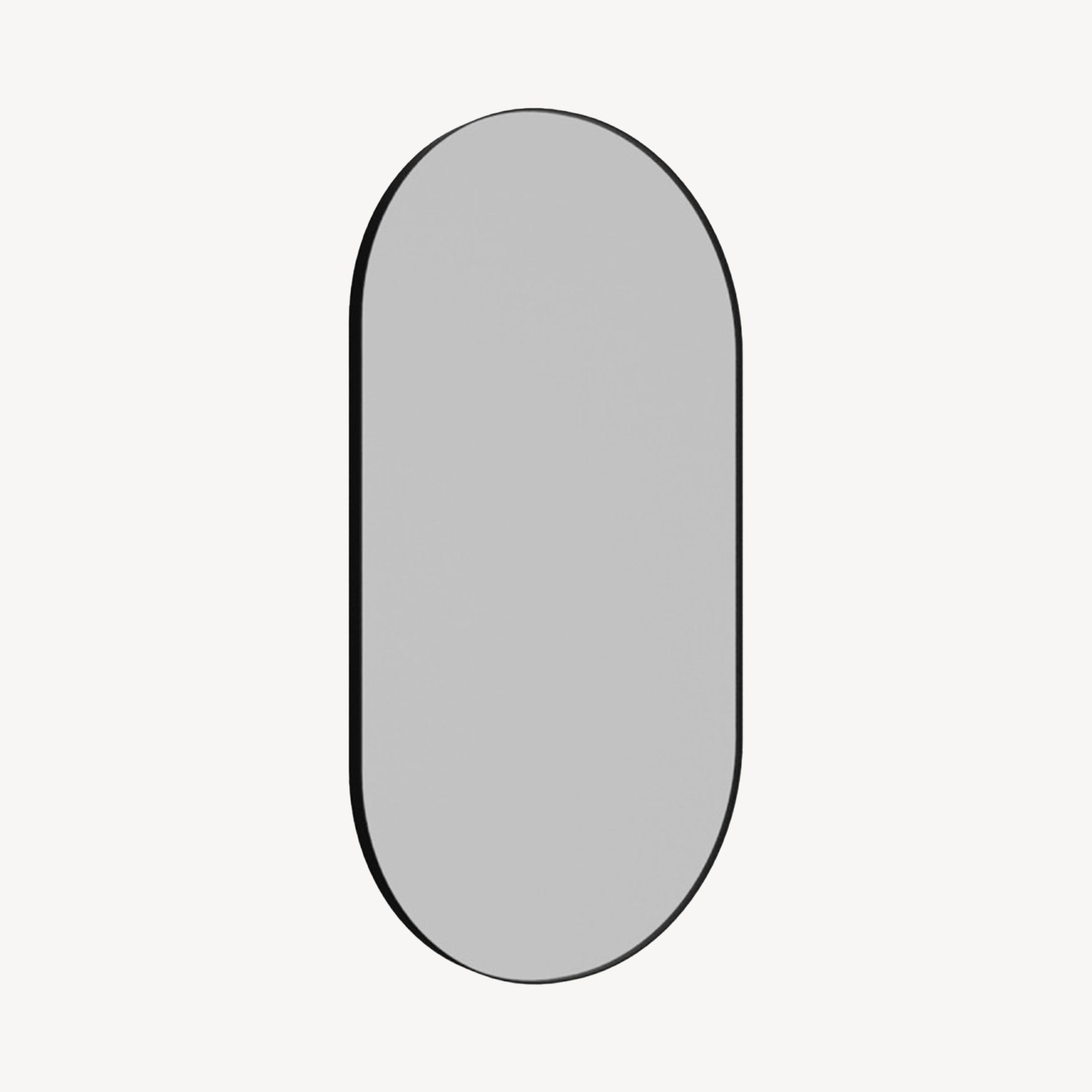 Miroir ovale en résine noir 150*80 cm