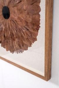 Cuadro vitrina con marco madera 100*100 cm