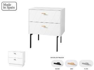 Mesita Diamond 2 C lacado blanco 51*50*34