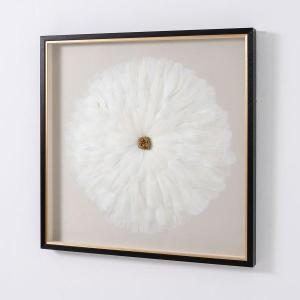 Cuadro vitrina con marco madera 80*80 cm