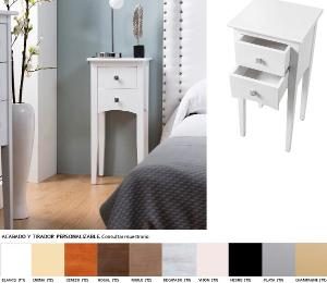 Mesita Oslo lacada blanco 70*32*33 cm (ancho 32 cm)