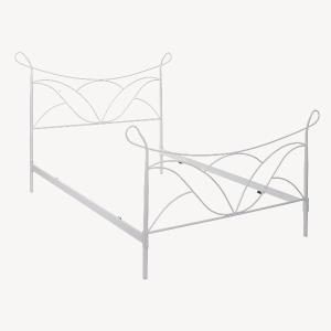 Cama completa forja cabecero recto 90 cm