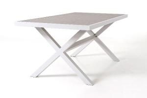 Mesa exterior blanco y tapa ceramica 185*94*75 cm