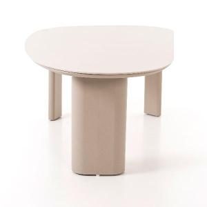 Mesa exterior Paula, color taupe y tapa ceramica beige. 240*75*120 cm