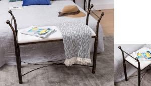 Banqueta forja 90*68*35 cm