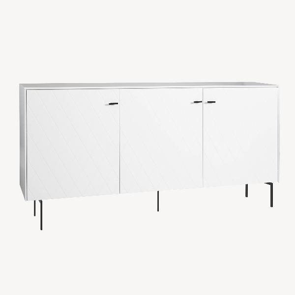 APARADOR DIAMOND 3 PUERTAS, VISAGRAS DE FRENO 182*90.5*40 CM. LACADO BLANCO