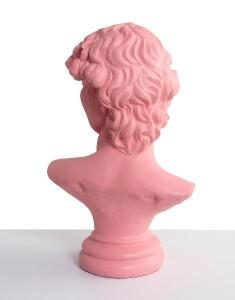 Escultura resina David rosa 36 cm