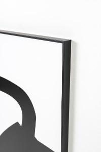 Set de 2 láminas impresas con marco de madera de color negro. 50*70cm/ud