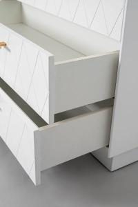 Cómoda Diamond 4 C lacado blanco 102*90*42 cm