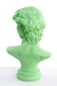Escultura resina David verde 36 cm
