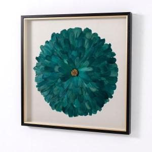 Cuadro vitrina con marco madera 80*80 cm