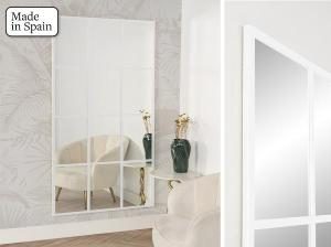 Espejo metal ventana blanco 180*90