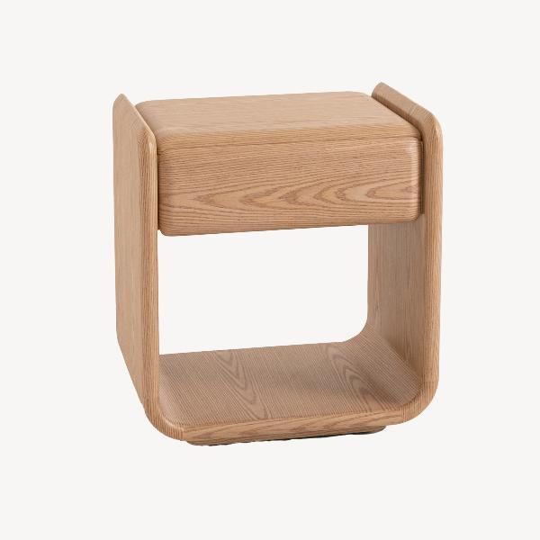 MESITA POMPEYA. 1 CAJÓN, CHAPA MADERA ROBLE. 51*40.5*56.5 CM