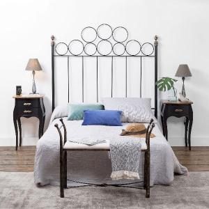 Cabecero forja circulos 90 cm