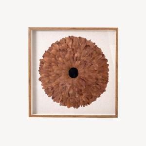 Cuadro vitrina con marco madera 100*100 cm