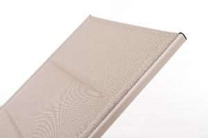 Olivia reclining sun lounger, beige aluminum and beige textilene