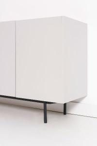 Buffet Pol laqué gris et placage chêne (KIT)