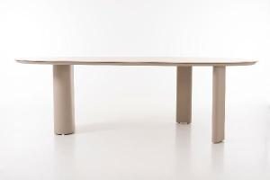 Mesa exterior blanco y tapa ceramica 180*90*75 cm